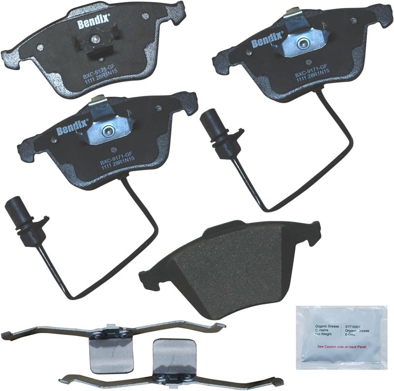 Bendix وسادات فرامل أمامية سيراميك Priority1 CFC1111 متوافقة مع أودي A4 2009-2005، A4 كواترو 2003، A4 كواترو 2009-2005، A6 كواترو 2011-2005، S3 2012-2011، S4 2009-2004، فولكس فاجن جولف R 2012 - Image 1